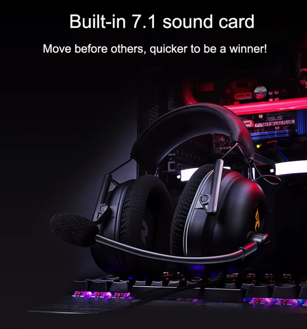 Somic G936N стерео игровая гарнитура шлем PS4 7,1 Виртуальная объемная USB геймерские наушники проводные с микрофоном для компьютерных игр