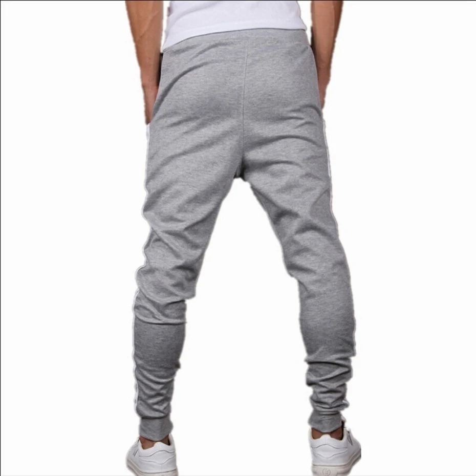 Мужские спортивные брюки в полоску ZOGAA облегающие для спортзала и фитнеса весна