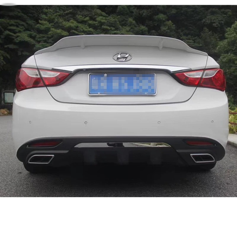 Для Hyundai Sonata 8 спойлер 2011 2015 высококачественный резиновый материал заднее крыло
