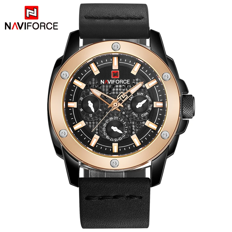 Мужские часы NAVIFORCE брендовые модные кварцевые мужские водостойкие военные