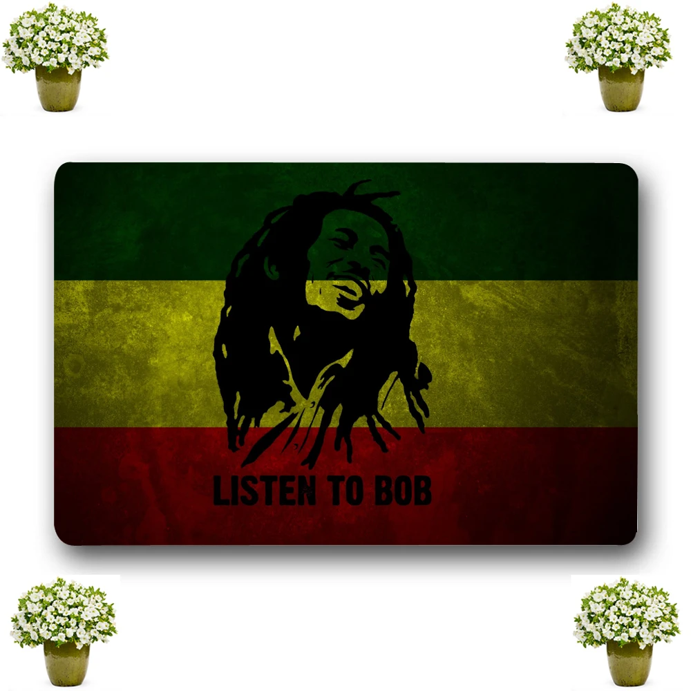 Пользовательские 40x60 см Дверной Коврик слушать Боб Pattern Прохладный Ковер