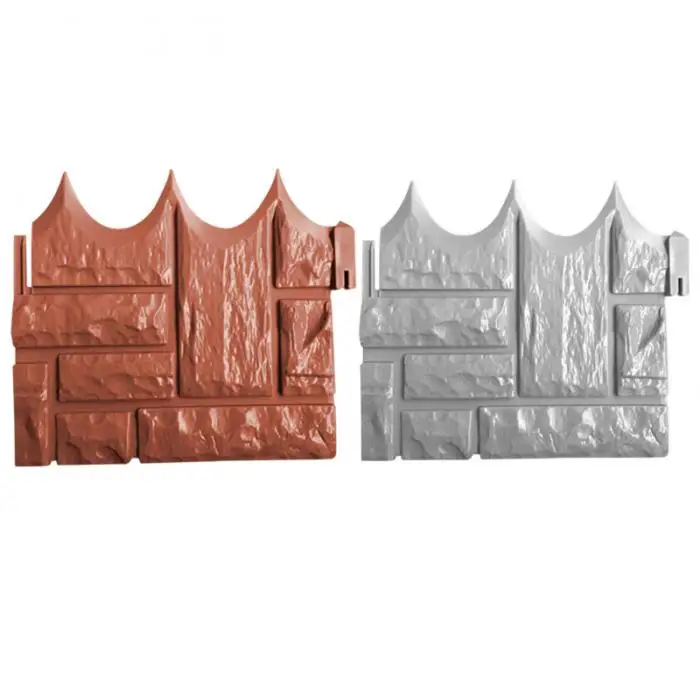 Garden Brick Cement Fence Cement Stone Mold Concrete Flower Courtyard Lawn Mould Maker P7Ding