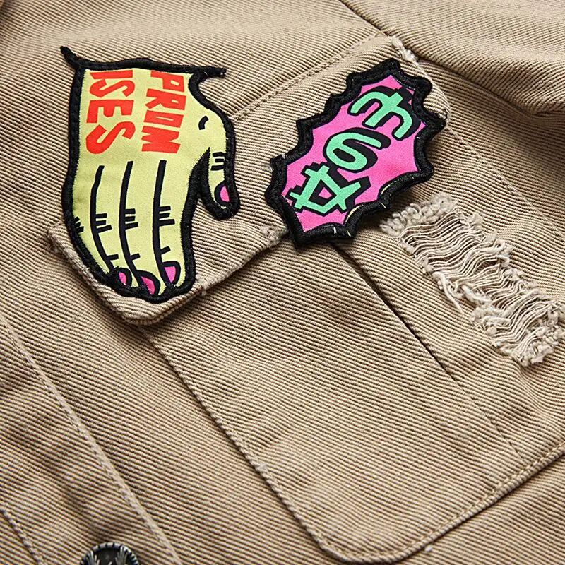 Новинка 2017 Осенняя мода патч вышивка джинсовые комбинезоны женские свободные