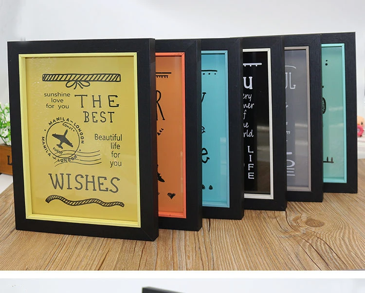 1Pcs good quality Porta black Phicture frame Fashion Classical European Retro 7inch Pastoral solid wood Photo Frame BNHC085 |