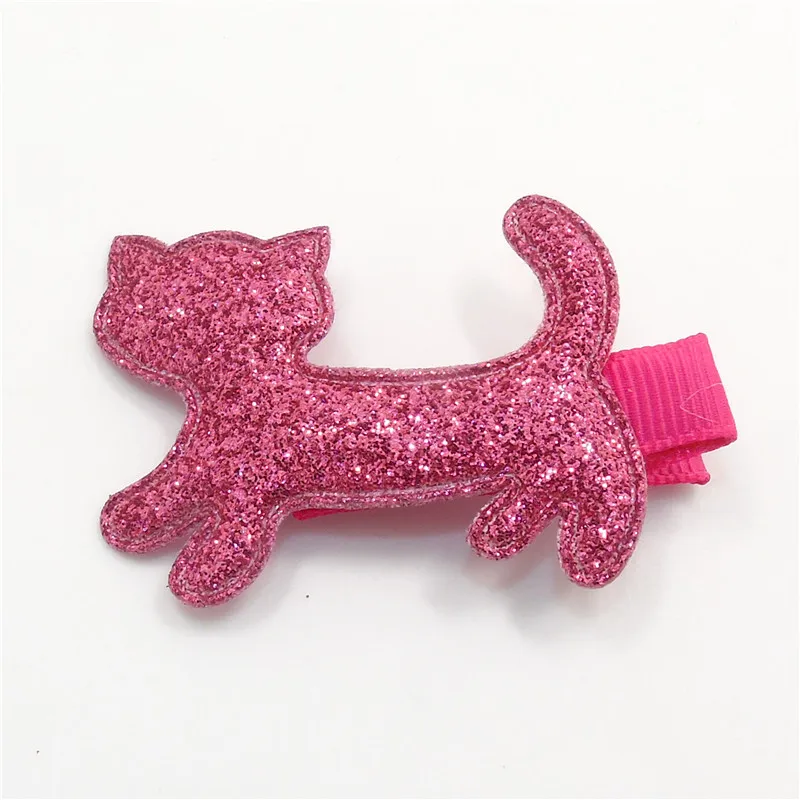 15 шт./лот котенок зажим для волос блестящий золотой кошачий войлок заколка