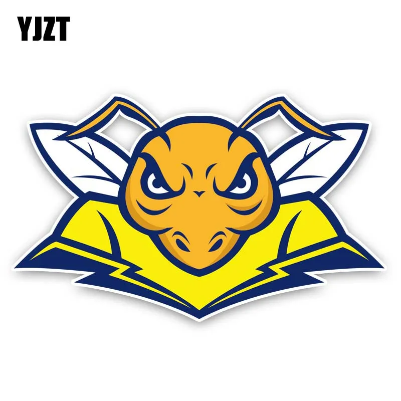 

YJZT 14,6 см * 8,8 см свирепая пчелиная голова Наклейка ПВХ стикер автомобиля моделирование 12-300911