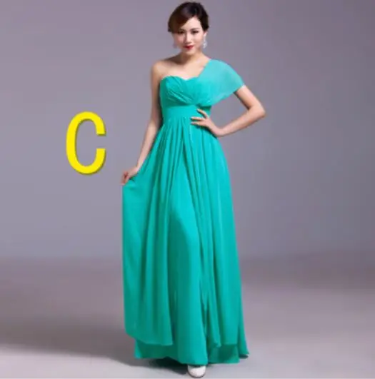 C style Ла звезда mar vestidos de madrinha шифоновый стиль 6 трапециевидной формы бирюзовое платье подружки невесты с длинными; дешево, большие размеры - Цвет: C style