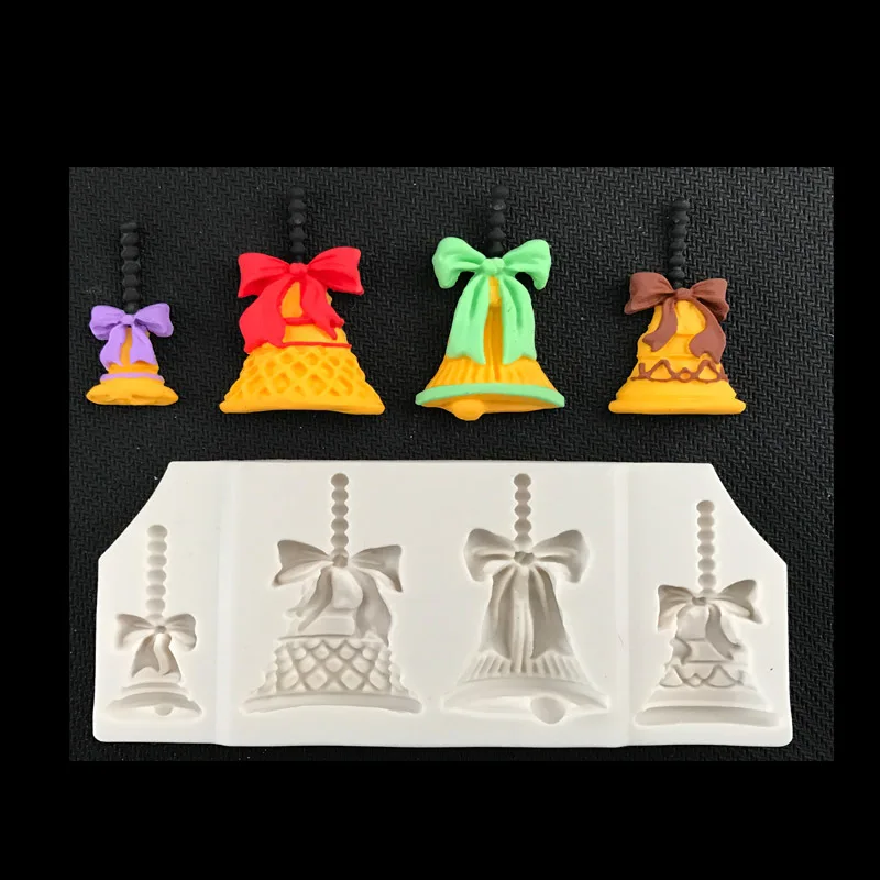 JX-LCLYL новый силиконовый Рождественский колокольчик украшение для торта Sugarcraft