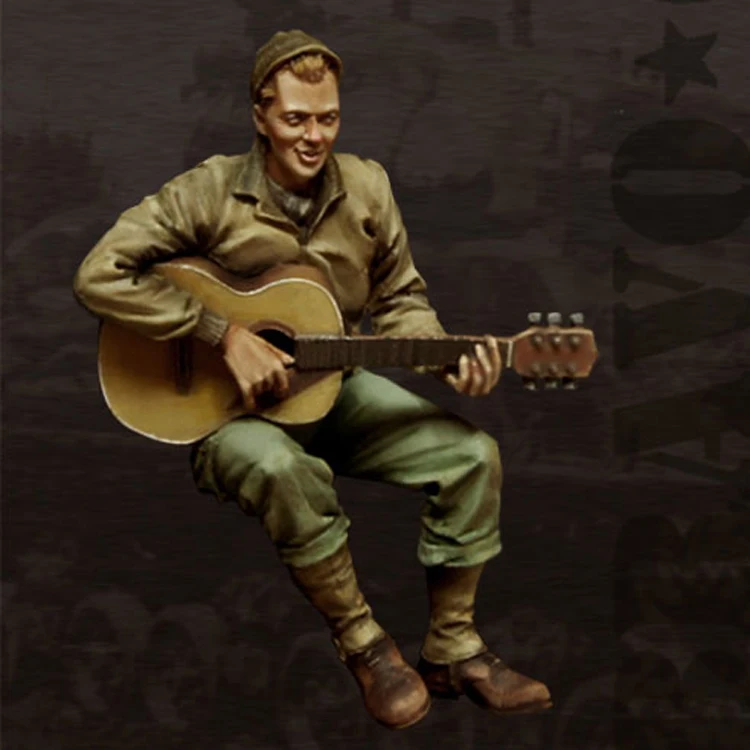 1/35 США G.I. с гитарой WW2 полимерная модель солдата GK военная тема разобранный и