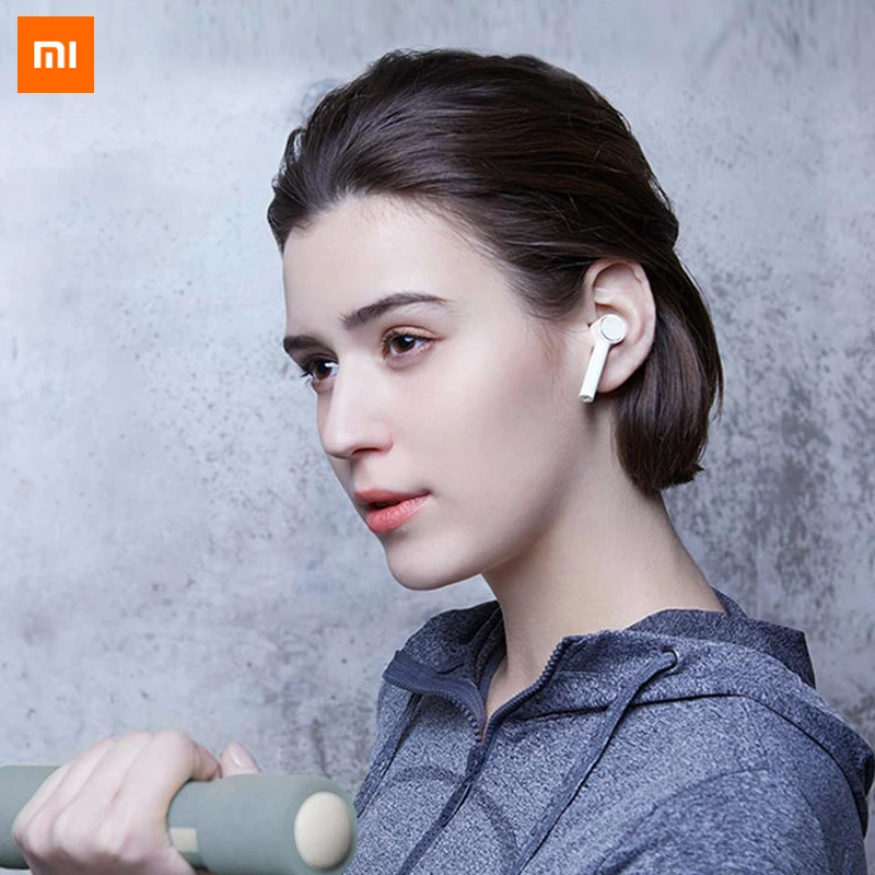 Xiaomi mijia Bluetooth наушники Air MI AAC HD звук шумоподавление сенсорная TWS беспроводная