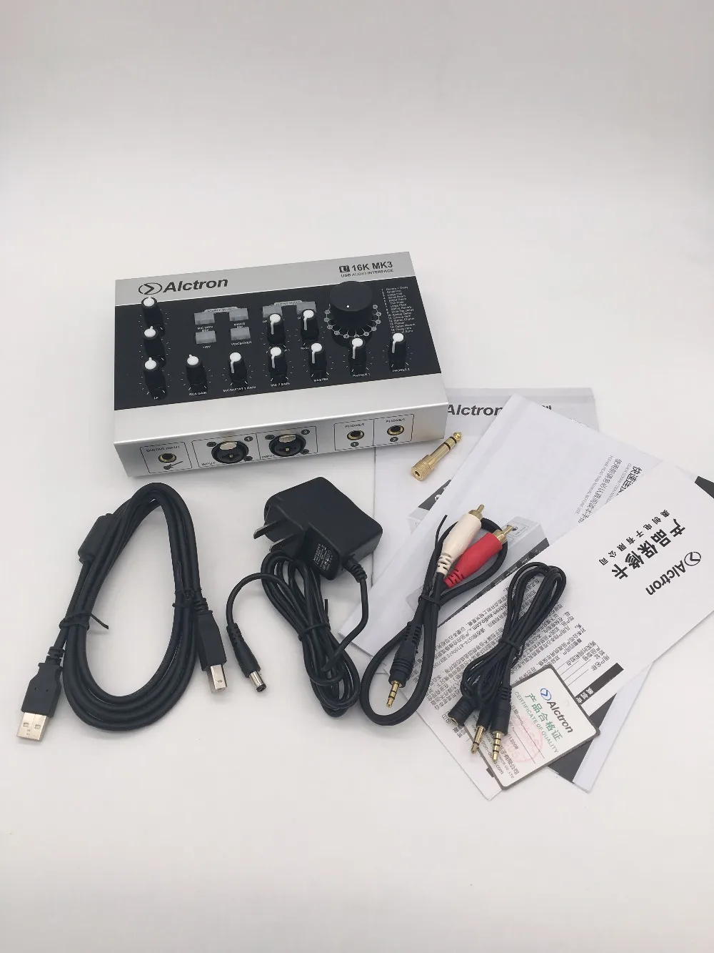 Alctron U16K MK3 USB аудио интерфейс внешняя звуковая карта для онлайн пения, пения телефона, записи, онлайн-чата, прослушивания музыки
