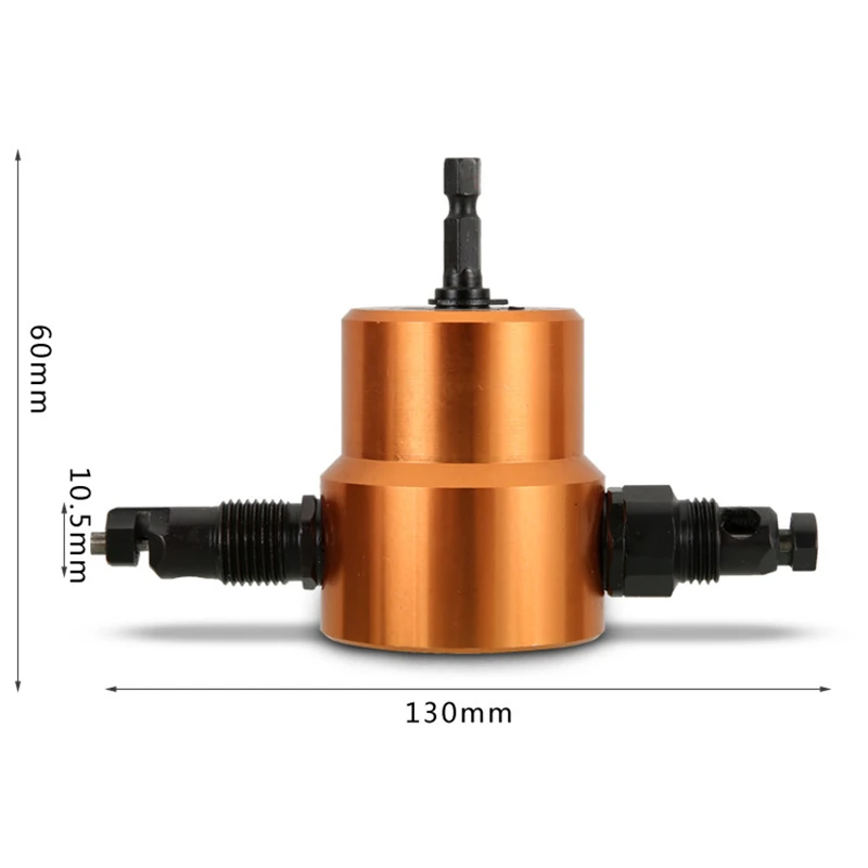 Double-Headed Sheet Metal Punch Drill Attachment Cutter With Extra And Die 1 Cut-Hole Fitting Step F | Инструменты