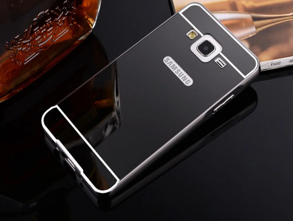 Роскошная алюминиевая рамка + зеркальный чехол для телефона Samsung Galaxy A3 A5 A7 A510 A520 A710