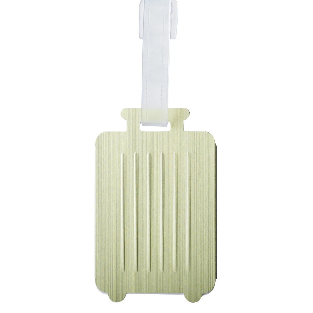 light green Стильные дорожные багажные бирки сумка Имя Адрес ID держатель этикетки Алюминиевый Чемодан багажные бирки посадочные принадлежности для путешествий - Цвет: light green