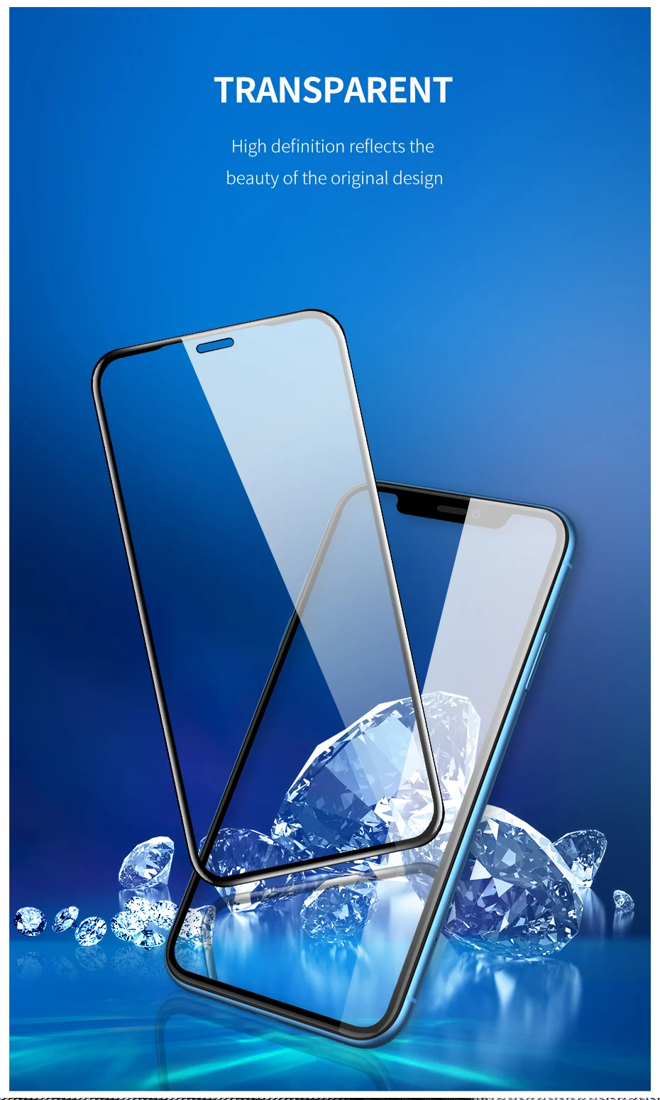 SmartDevil анти-голубой свет алмаз закаленное Стекло для iPhone 7 Plus 8 8 Plus HD полный Экран протектор для iPhone X XR XS Макс фильм