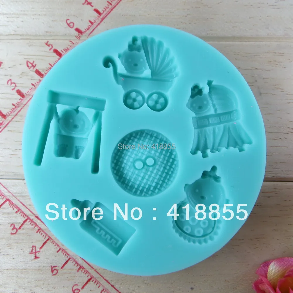 Силиконовая форма сделай сам для детской коляски/Детской бутылки|fondant cake decorating