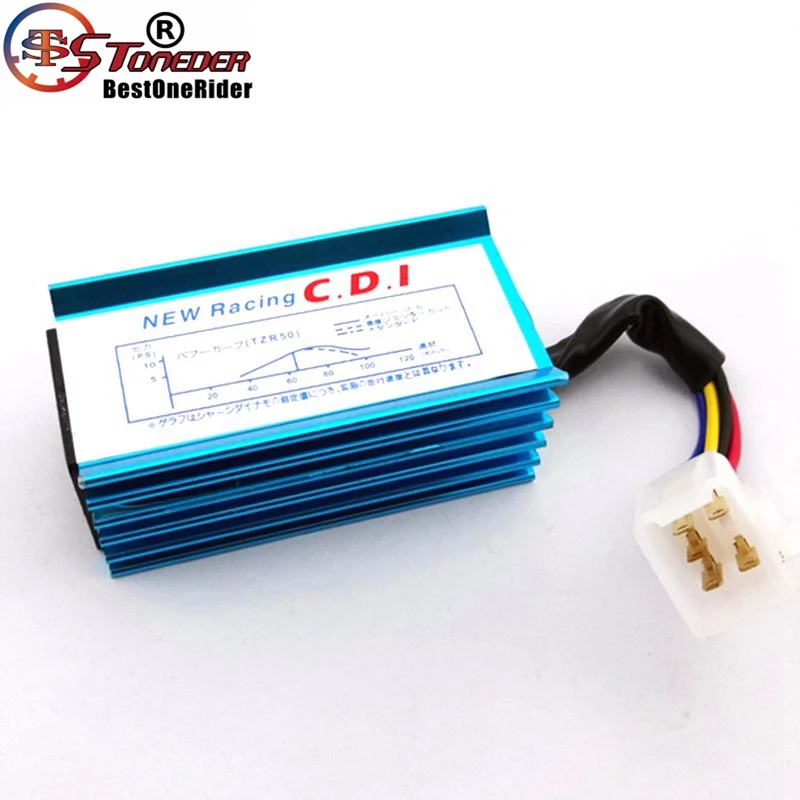 Гонки STONEDER Blue Коробка зажигания CDI 5 штырьков переменного тока для 50 куб. См 70 90 110
