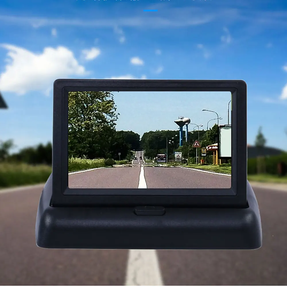 4 3 &quotцветной TFT lcd Складной автомобильный монитор помощи при парковке DC 12 V
