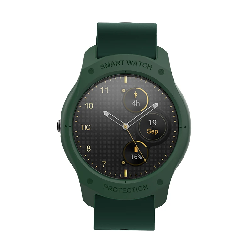 Army Green case SIKAI чехол для смарт часов для Ticwatch 2 цветной сменный Браслет 20 мм ремешок для ticwatch 2 - Цвет: Army Green case