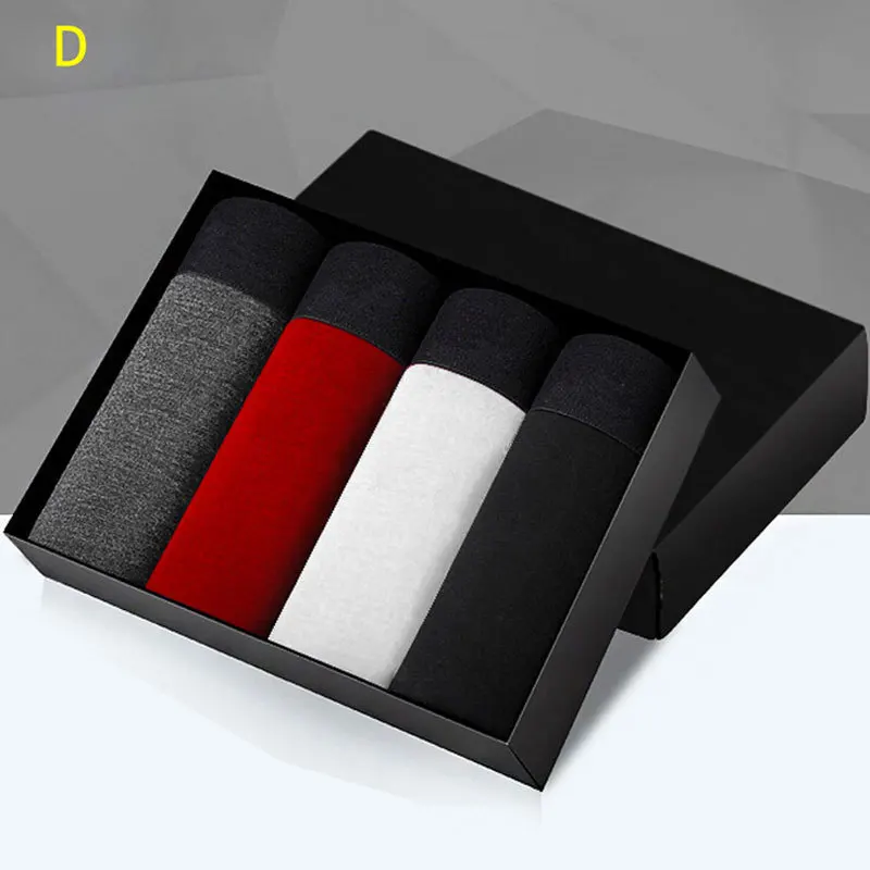 4 шт./кор. мужчины Боксер Шорты Cueca Гей Calzoncillos Хлопок Боксеры Нижнее Белье Мужская