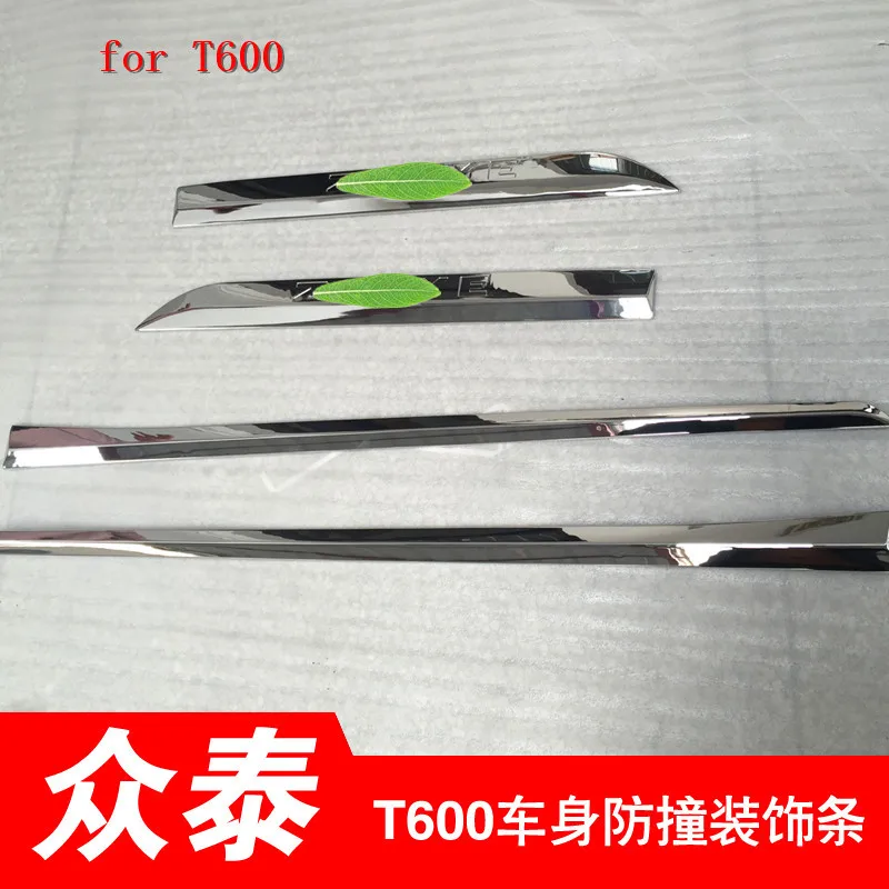 

ABS Chrome body side moldings side door decoration Car Styling for Zotye T600 2014-2017