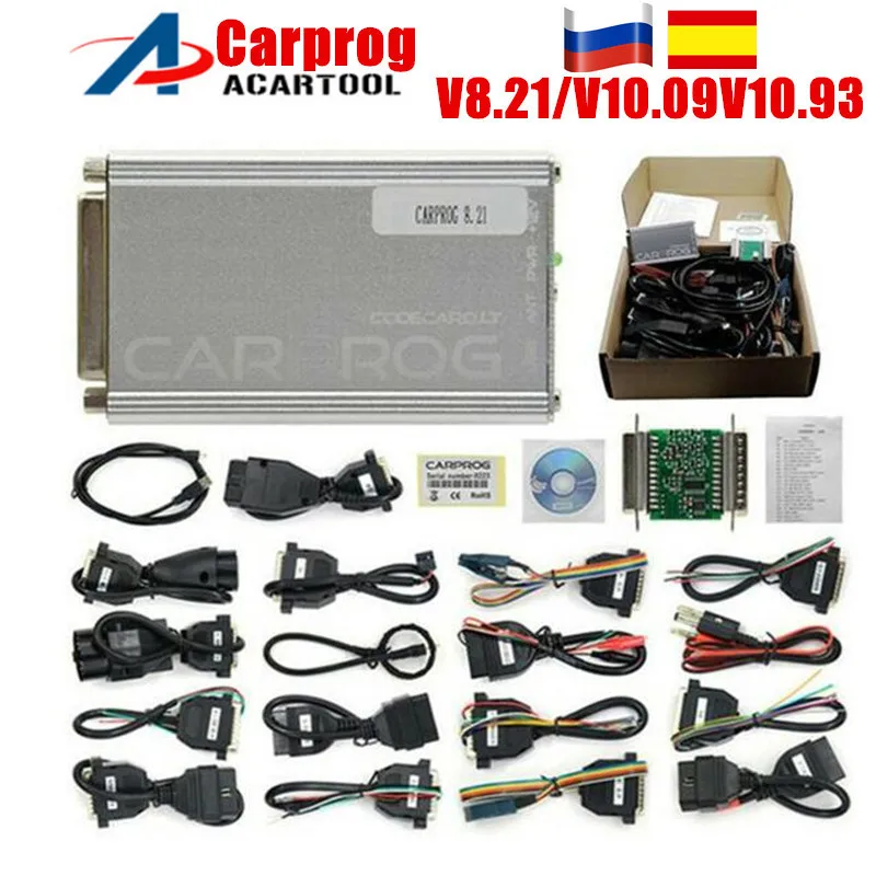 Новейший CARPROG V10.93 Carprog V10.05 V8.21 автомобильный прог ECU чип тюнинговый инструмент для ремонта автомобиля Carprog 10,93(со всеми адаптерами 21 предмет