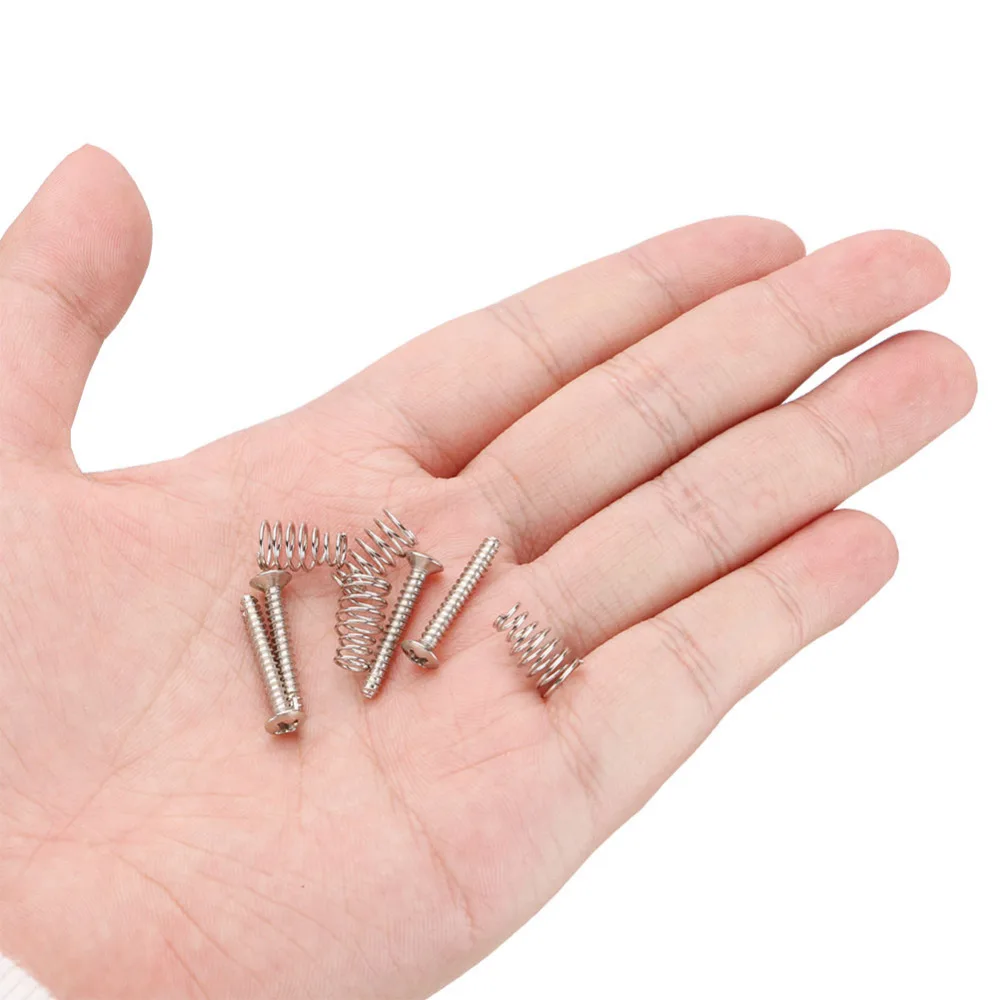 

4PCS Electric Guitar Duplex Pickups Frames Fitted Screws To Adjust Height + 4*Springs/Pickup Screws Frames Nut Bolts