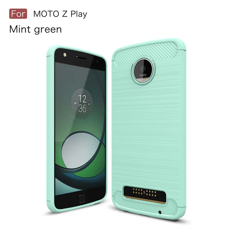 KEYSION, углеродное волокно для Motorola MOTO Z ZPlay, высокое качество, мягкая Противоударная задняя крышка для Motorola MOTO Z Play, чехлы для телефонов