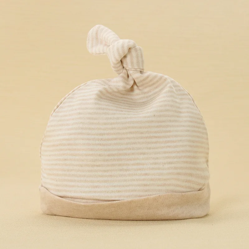 2016 Детская шляпа шапка из органического хлопка в полоску для новорожденных