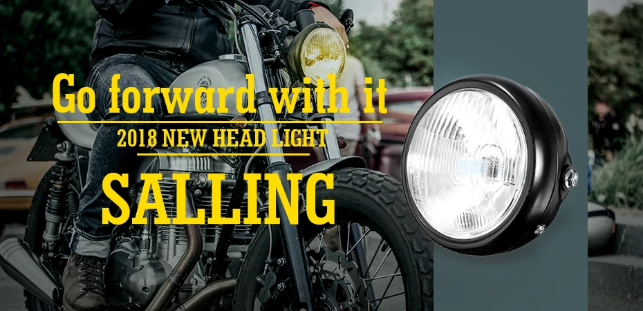 Moto rcycle 35 Вт " прозрачные линзы луч moto rcycle фара 12 В для Honda CB400 CB500 CB1300 Cruiser Кафе moto