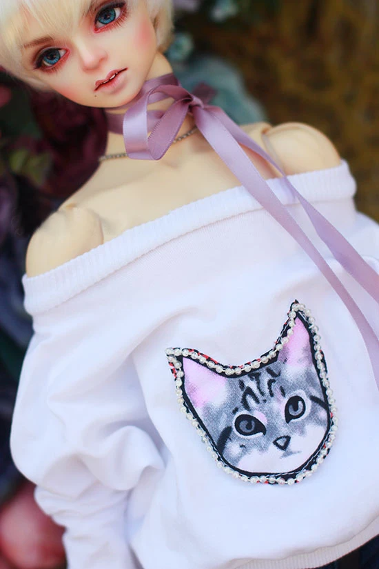 Рубашка для кукол BJD белая футболка с короткими рукавами и принтом 1/3 DD SD