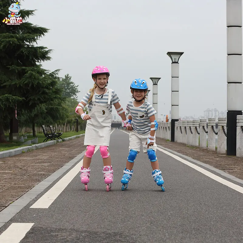 Роликовые коньки 3 цвета детские роликовые Размер Регулируемый Коньки с колесами
