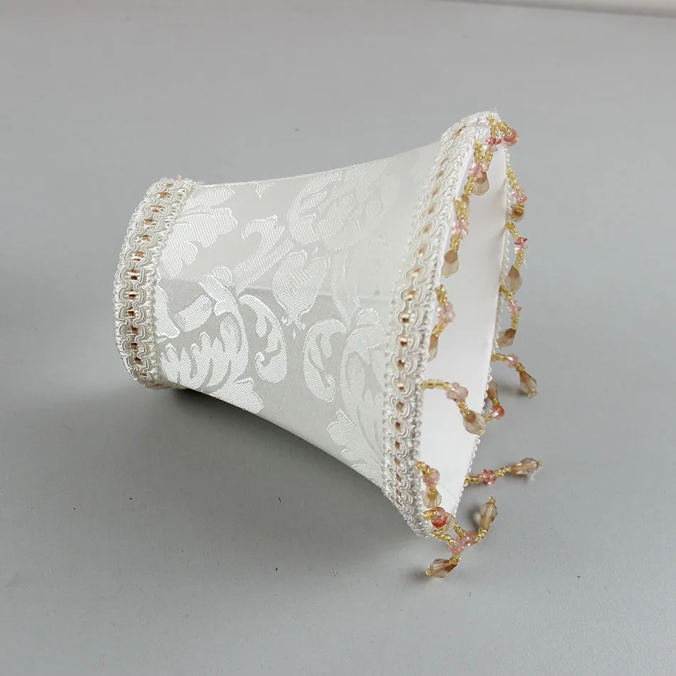 Белый абажур диаметром 15 см/5 9 дюйма с бусинами настенный светильник и люстра