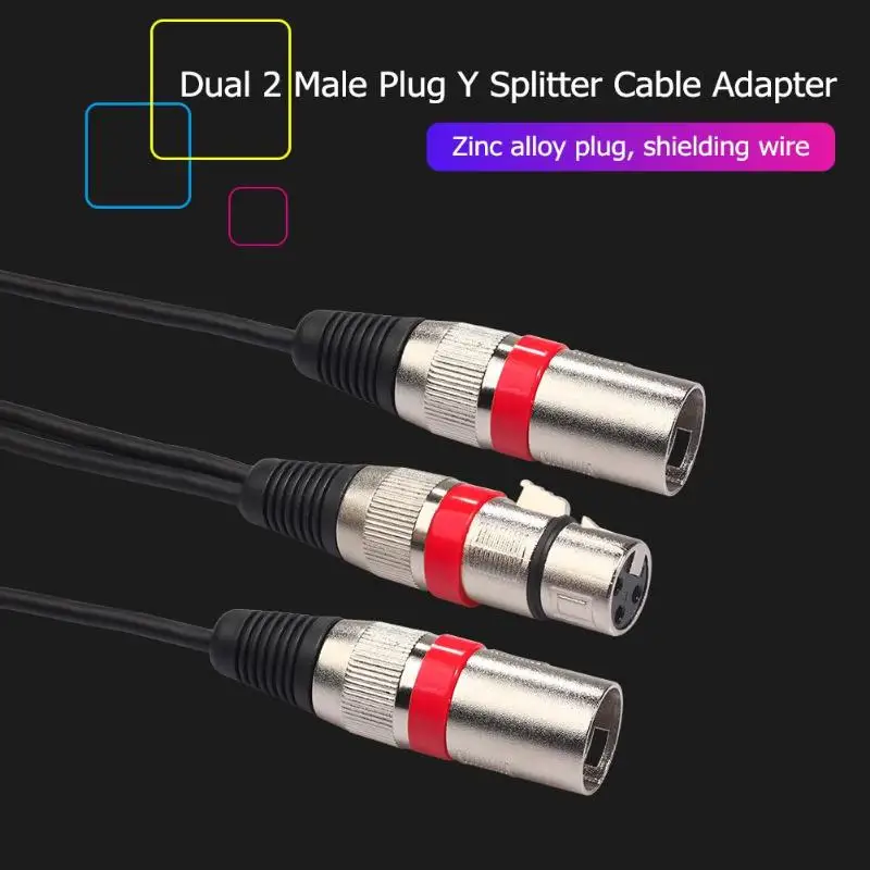 3Pin XLR гнездовой разъем для двойной 2 Штекерный Y сплиттер 30 см Кабель адаптер