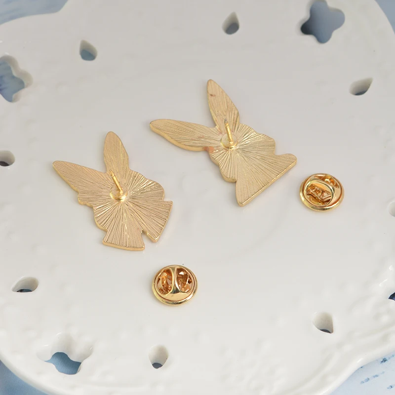 RNG милый мультфильм животное металлическая эмалированная булавка Кролик Алиса