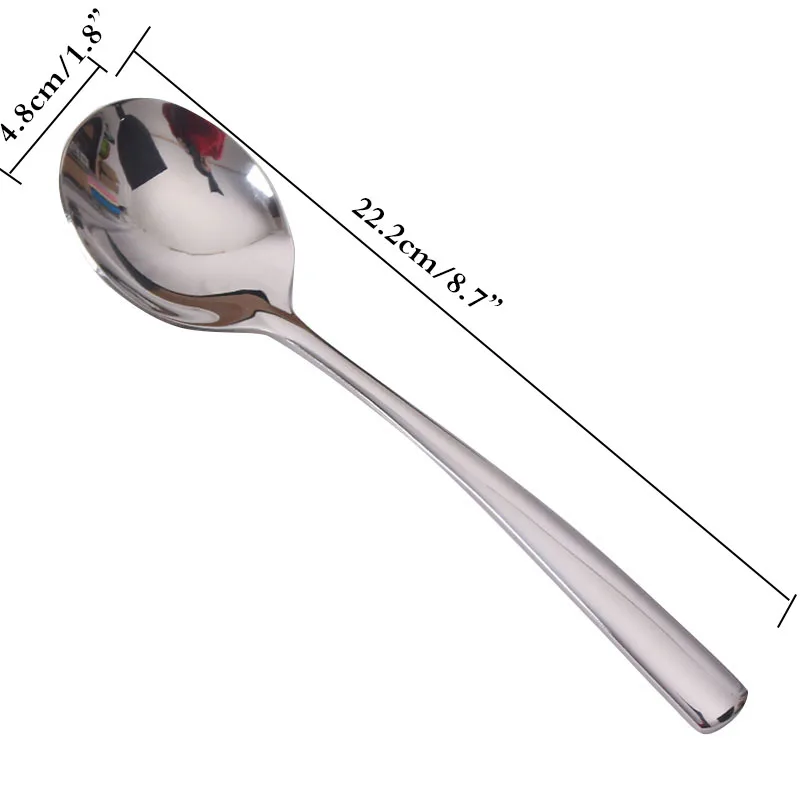 2 шт. большая ложка из нержавеющей стали длинные службы Корейская рисовая для