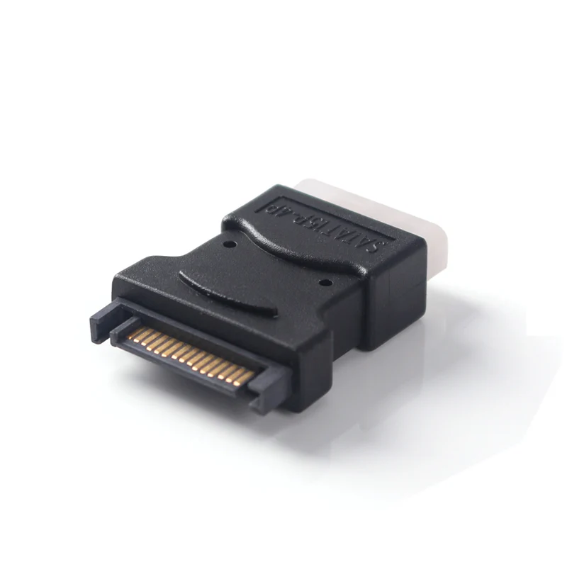 Адаптер ult best SATA адаптер Папа мама 15P папа Molex 4P черный|sata 15p|adapter satasata male |