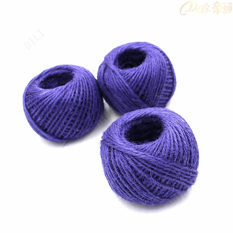 50 метров фиолетовая пеньковая веревка натуральный джутовый шпагат Подарочная
