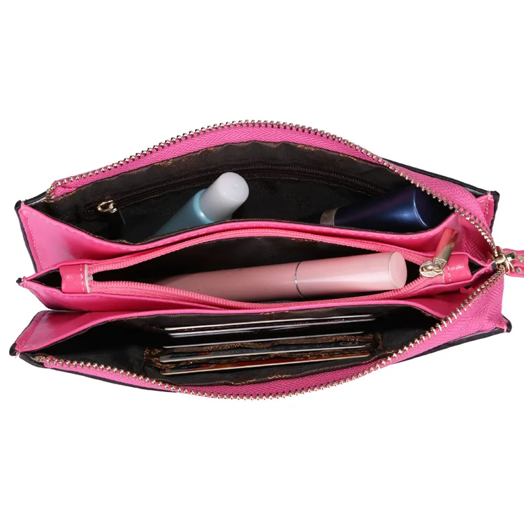 Hot! Fashion Europe Bags Women Handbag Candy Colors Wristlet Oil Wax Genuine Leather Evening Day Clutches Purse Wallet,CN-1366