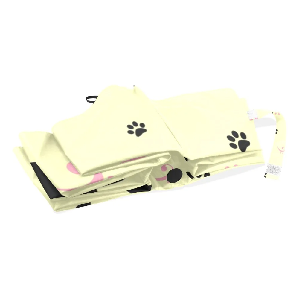 Милый мультяшный Забавный черный кошачий Зонт дождливый полностью