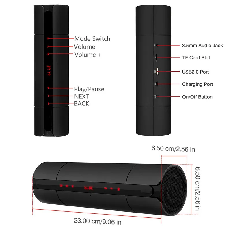 Беспроводной стерео портативный Bluetooth динамик с басами FM радио TF карта USB музыка Aux аудио Саундбар домашний кинотеатр Бумбокс xiom