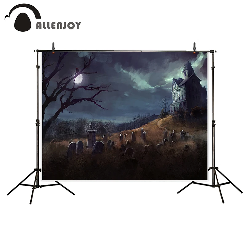 Allenjoy фон для фотосъемки тихий замок ужасные надгробия Хэллоуин тематический