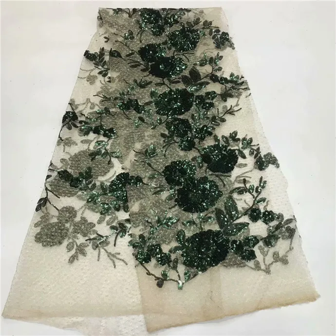 2019 Африканский Высококачественный бархатный Тюль с французскими блестками в