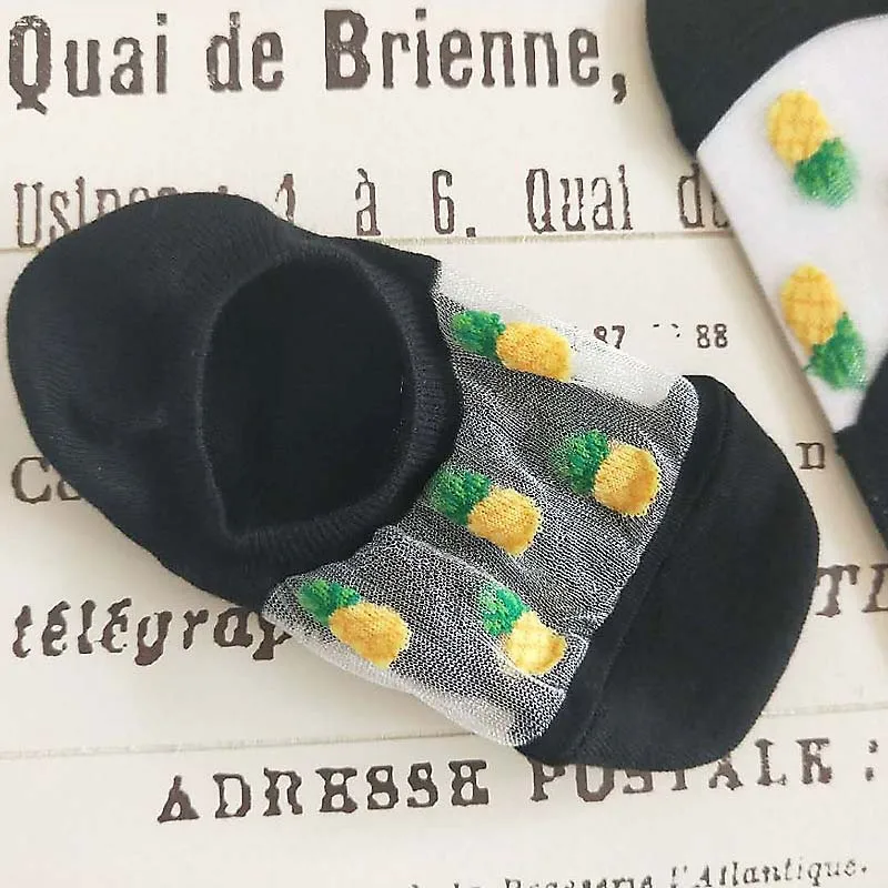 [EIOISAPRA] кавайные смешные носки Харадзюку клубника ананас авокадо арбуз персик