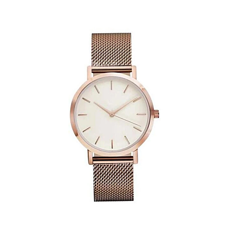 Men Women Fashion Stainless Steel Strap Analog Quartz Wrist Watch Luxury Simple Style Designed Bracelet Watches Clock 2018 | Наручные