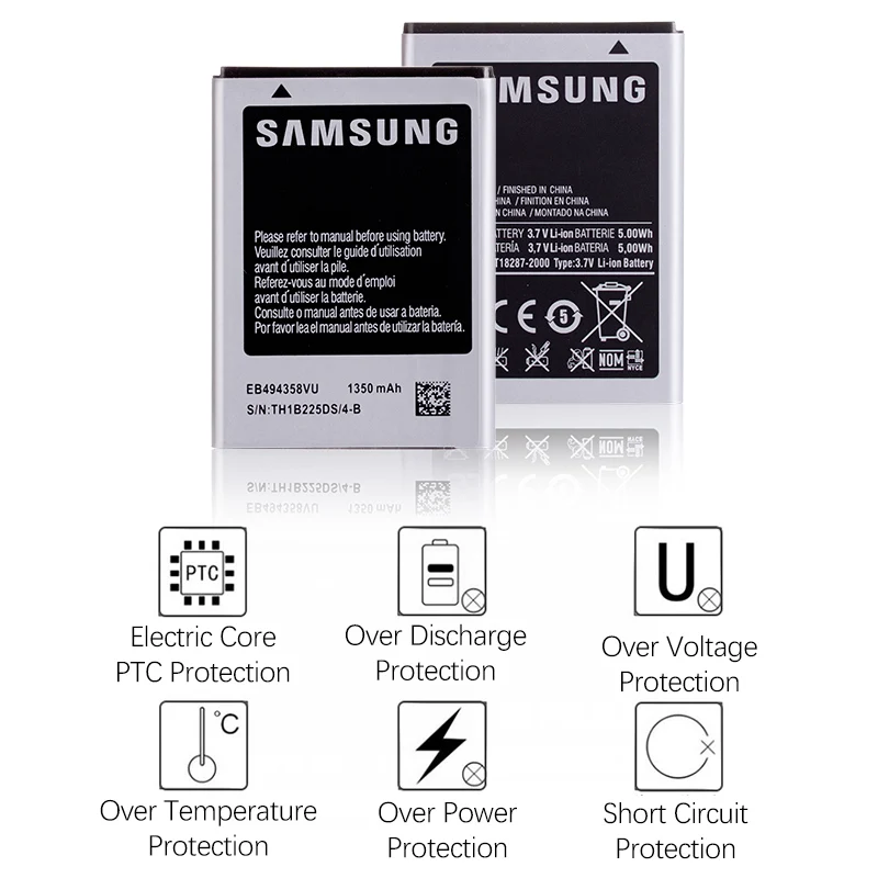 Оригинальный аккумулятор EB494358VU для samsung Galaxy Ace S5830 батарея 1350 мАч высокой емкости