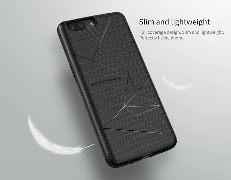 Nillkin Magic QI Беспроводное зарядное устройство приемник чехол для One Plus 5 A5000 5," Магнитная функция анти-отпечатков пальцев ТПУ задняя крышка