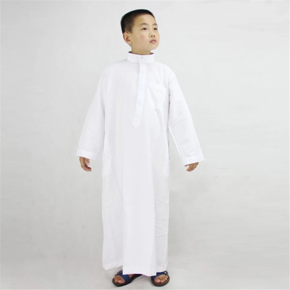 Мусульманская детская кафтан для мальчиков, abaya, Исламская одежда, Дубай, джубба Тобе, арабский Eid Mubarak, для малышей 2-6, 6, 6, 10 лет, традиционная одежда