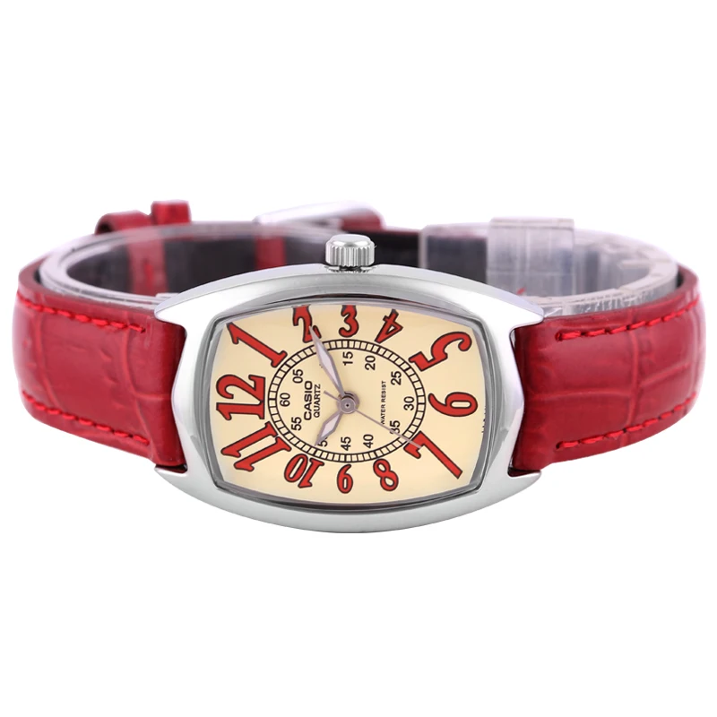 Relogio masculinoCasio montre миниатюрный rouge ceinture quartz carrée LTP-1208E-9B2 | Наручные часы