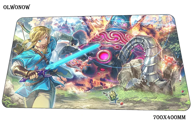 Zelda Коврик для мыши большой компьютерный коврик 70x40 см игровой коврик большой подарок на Хэллоуин padmouse Клавиатура Игры pc gamer стол - Цвет: size 700x400x2mm
